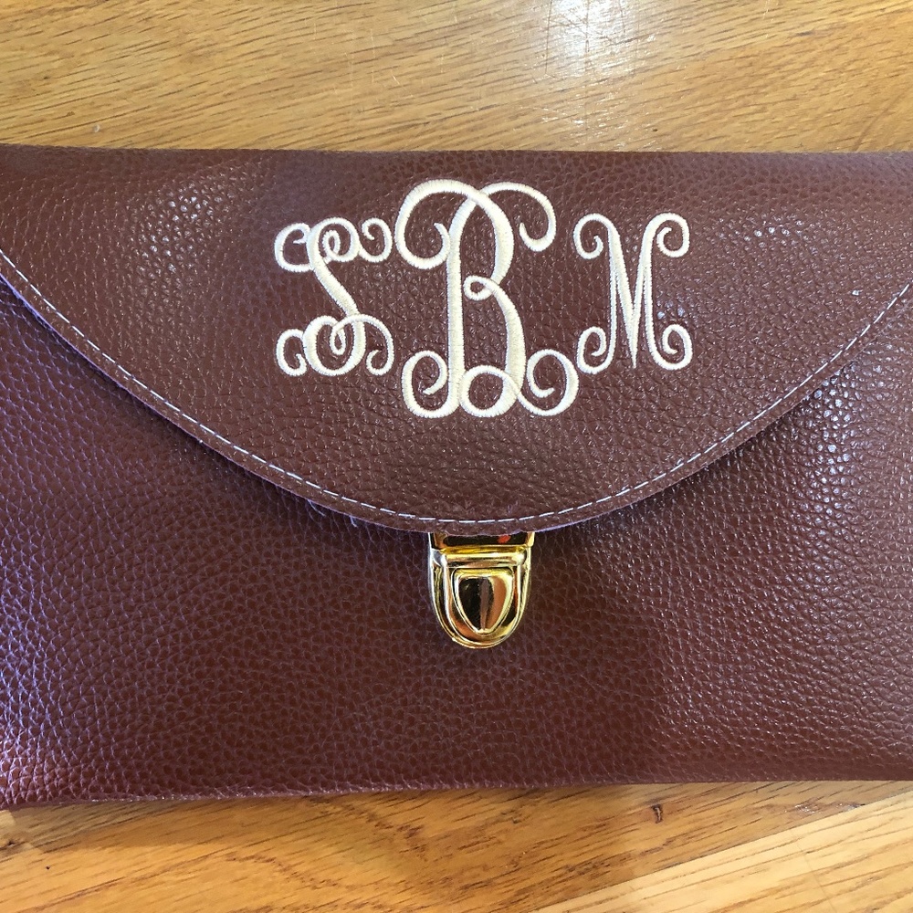 Initialed  Envelope Purse with 'SMB'